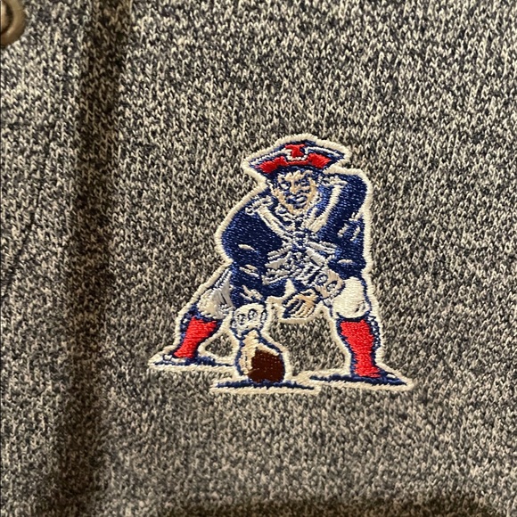 Gray Patriots Hoodie with Lace-Up Neck - Picture 4 of 4